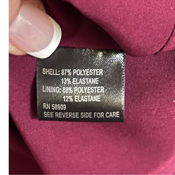 Gianni Bini MARIAH Velvet Plunging Neckline Mini Color JAM - Picture 8 of 9